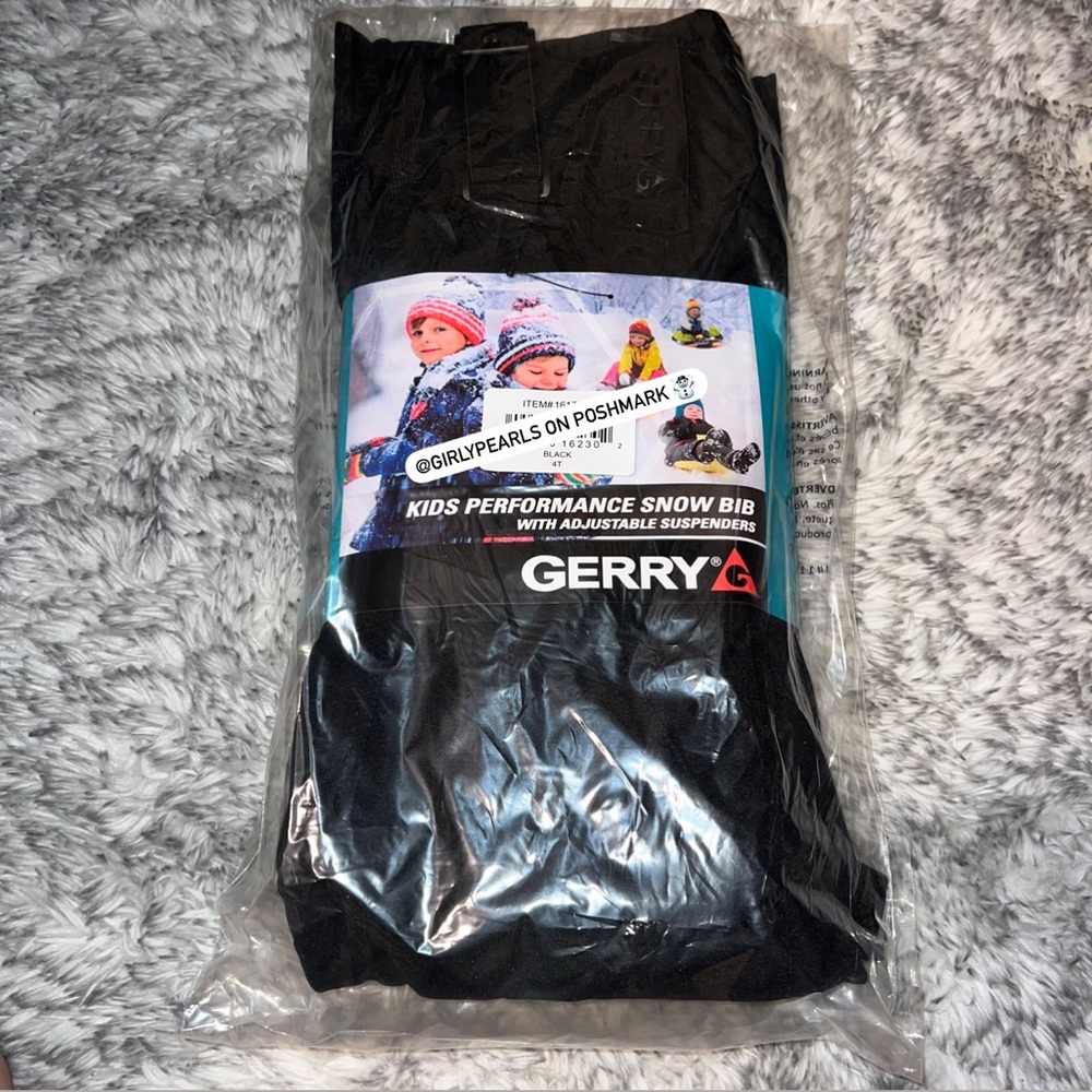 Gerry 4T Kids' Unisex Snow Bib NEW